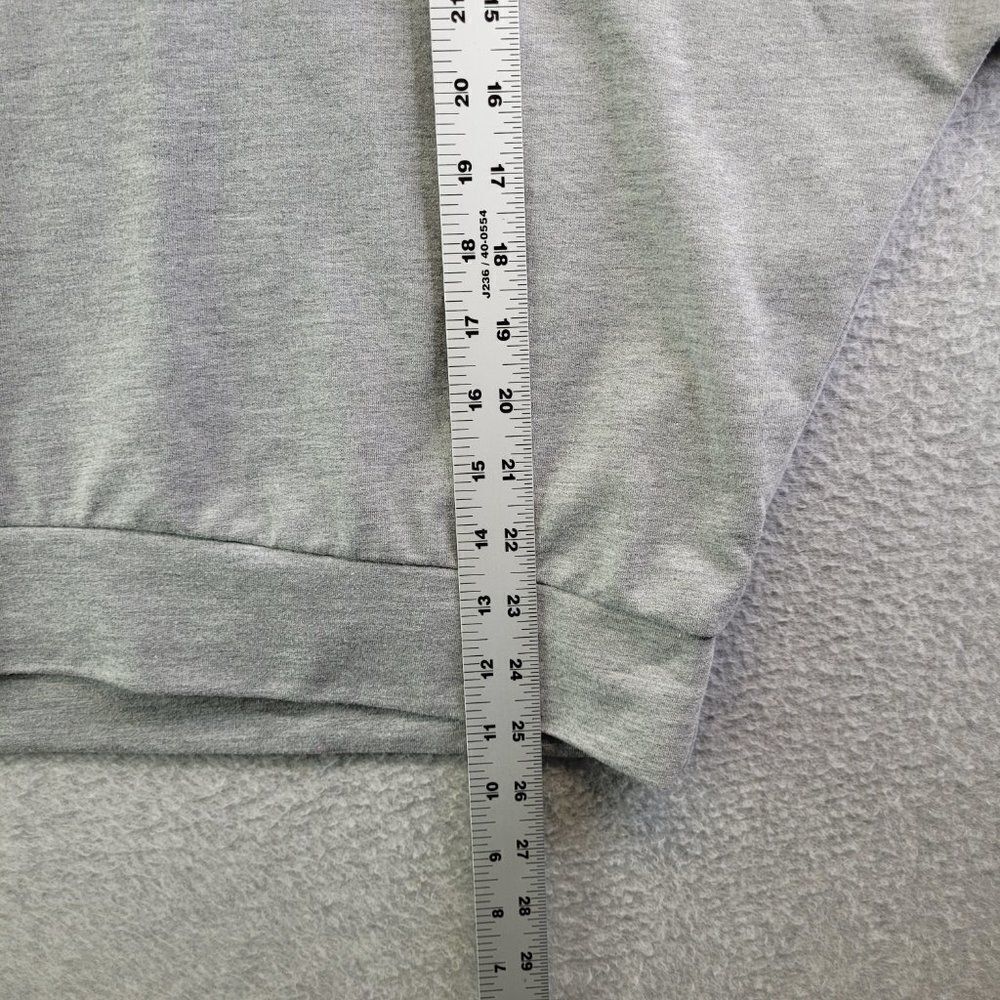 Umgee Sweatshirt Womens S Gray Fuzzy Fur Sleeve Oversized Pullover Lounge - Picture 11 of 14